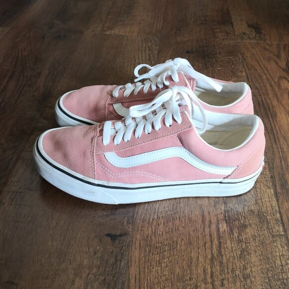 Vans Women's Old Skool Suede/Canvas Sneaker in Cool Rosette/True White 8.5 - Picture 3 of 7